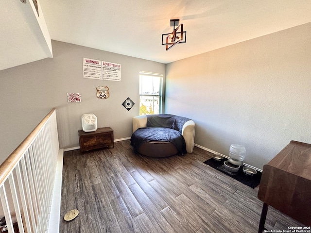 6914 Sandy Pt, San Antonio, TX 78244 - living area with wood finished floors and baseboards