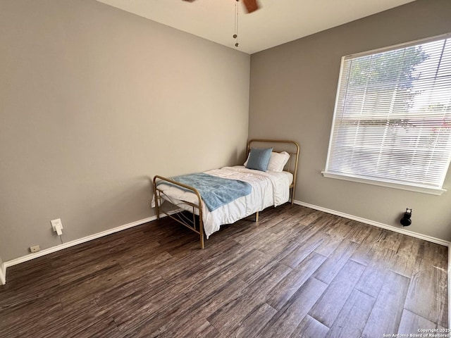 6914 Sandy Pt, San Antonio, TX 78244 - bedroom featuring wood finished floors and a ceiling fan
