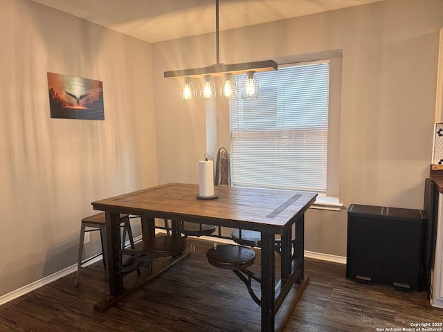 6914 Sandy Pt, San Antonio, TX 78244 - dining room featuring dark wood-type flooring and baseboards