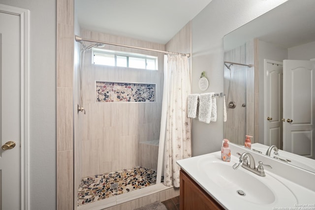 10410 Appaloosa Bay, San Antonio, TX 78254 - bathroom with vanity and a tile shower