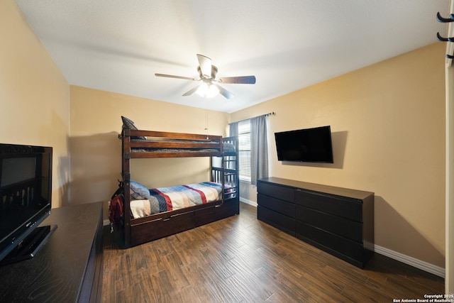 10410 Appaloosa Bay, San Antonio, TX 78254 - bedroom featuring wood finished floors and ceiling fan