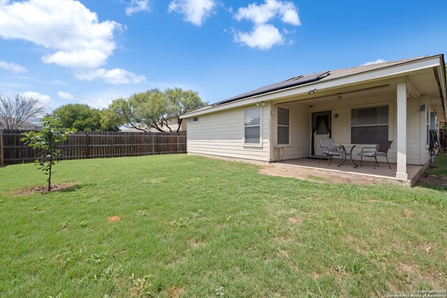 10410 Appaloosa Bay, San Antonio, TX 78254 - fenced backyard featuring a patio