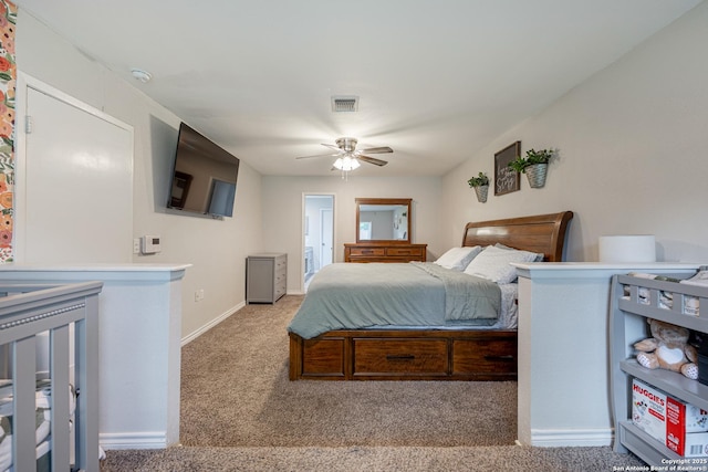 16334 Boulder Pass, San Antonio, TX 78247 - bedroom featuring carpet and a ceiling fan