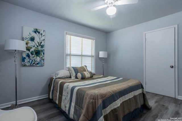 131 Hartford, San Antonio, TX 78223 - bedroom with wood finished floors and ceiling fan