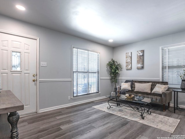 131 Hartford, San Antonio, TX 78223 - living area with wood finished floors and recessed lighting