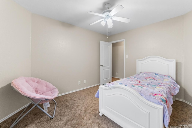 10223 Cactus Vly, San Antonio, TX 78254 - carpeted bedroom with baseboards and a ceiling fan