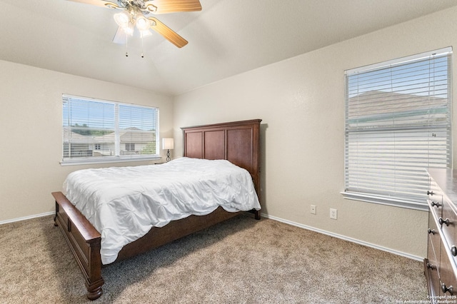 10223 Cactus Vly, San Antonio, TX 78254 - bedroom featuring carpet flooring, a ceiling fan, and lofted ceiling