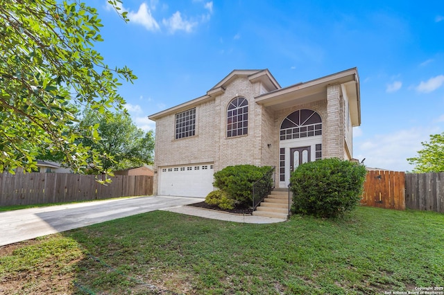 10223 Cactus Vly, San Antonio, TX 78254 - traditional-style home with brick siding, concrete driveway, and a garage