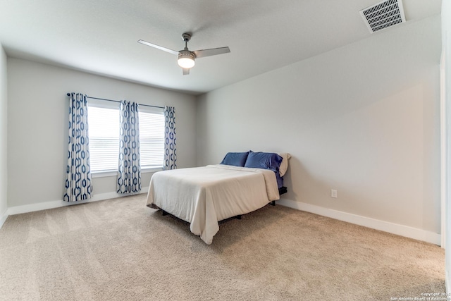 29125 Rock Cyn, Bulverde, TX 78163 - bedroom featuring carpet flooring and a ceiling fan