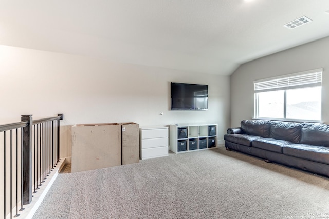 29125 Rock Cyn, Bulverde, TX 78163 - living room with lofted ceiling and carpet flooring