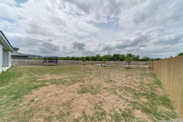29125 Rock Cyn, Bulverde, TX 78163 - fenced backyard featuring a trampoline