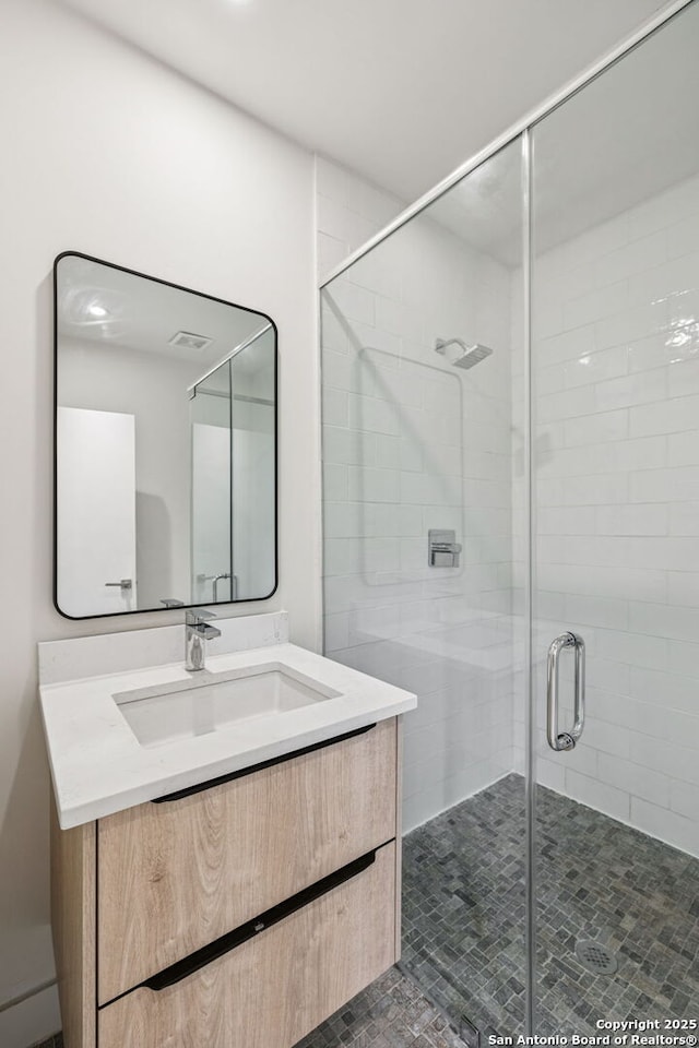 305 Joliet Unit D, San Antonio, TX 78209 - full bath with vanity and a shower stall