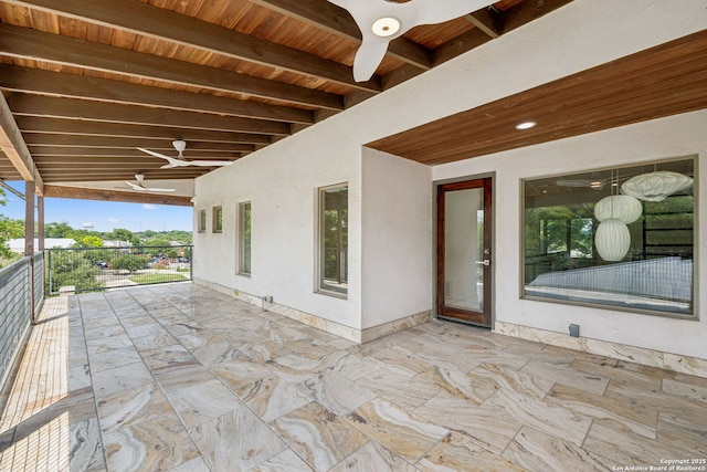 305 Joliet Unit D, San Antonio, TX 78209 - patio / terrace with a ceiling fan