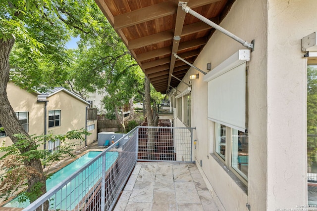 305 Joliet Unit D, San Antonio, TX 78209 - balcony with view of pool