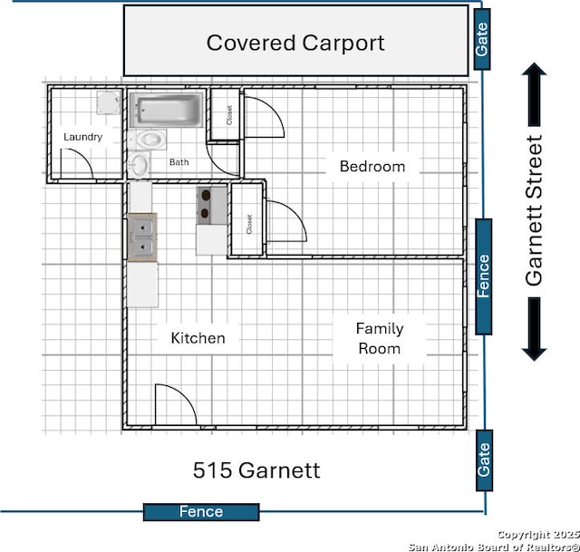 503 Grosvenor, San Antonio, TX 78221 - view of floor plan / room layout