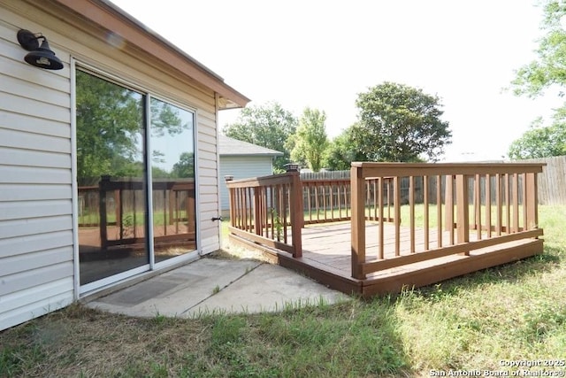 5615 Camry Spgs, San Antonio, TX 78251 - wooden deck with a fenced backyard