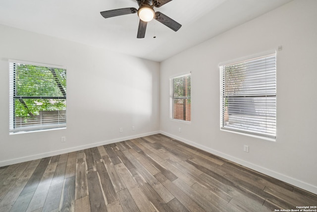 818 Martin Luther King, San Antonio, TX 78203 - empty room with wood finished floors and ceiling fan