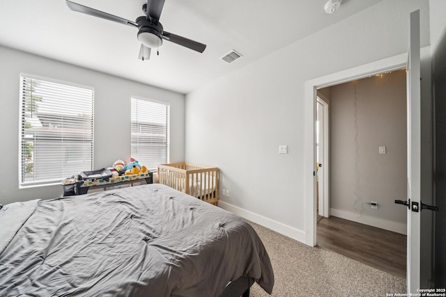 818 Martin Luther King, San Antonio, TX 78203 - carpeted bedroom with baseboards and ceiling fan