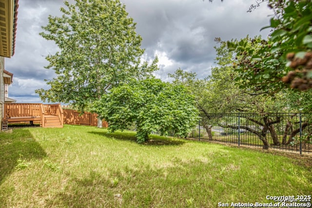 18306 Muir Glen Dr, San Antonio, TX 78257 - fenced backyard with a deck