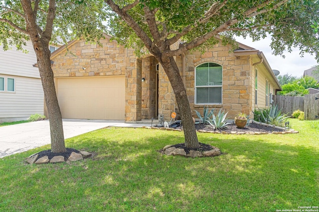 6018 Pearl Pass, San Antonio, TX 78222 - view of front of property featuring stone siding, driveway, and an attached garage