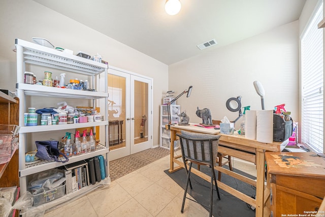 6018 Pearl Pass, San Antonio, TX 78222 - office with french doors and healthy amount of natural light
