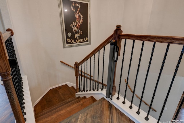 1154 Kite, New Braunfels, TX 78130 - stairs with wood finished floors and baseboards