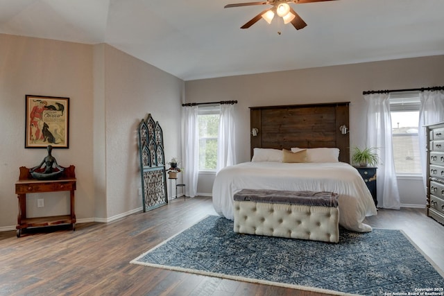 1154 Kite, New Braunfels, TX 78130 - bedroom featuring wood finished floors and a ceiling fan