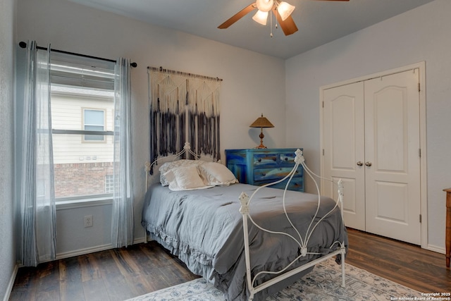 1154 Kite, New Braunfels, TX 78130 - bedroom with wood finished floors and a ceiling fan