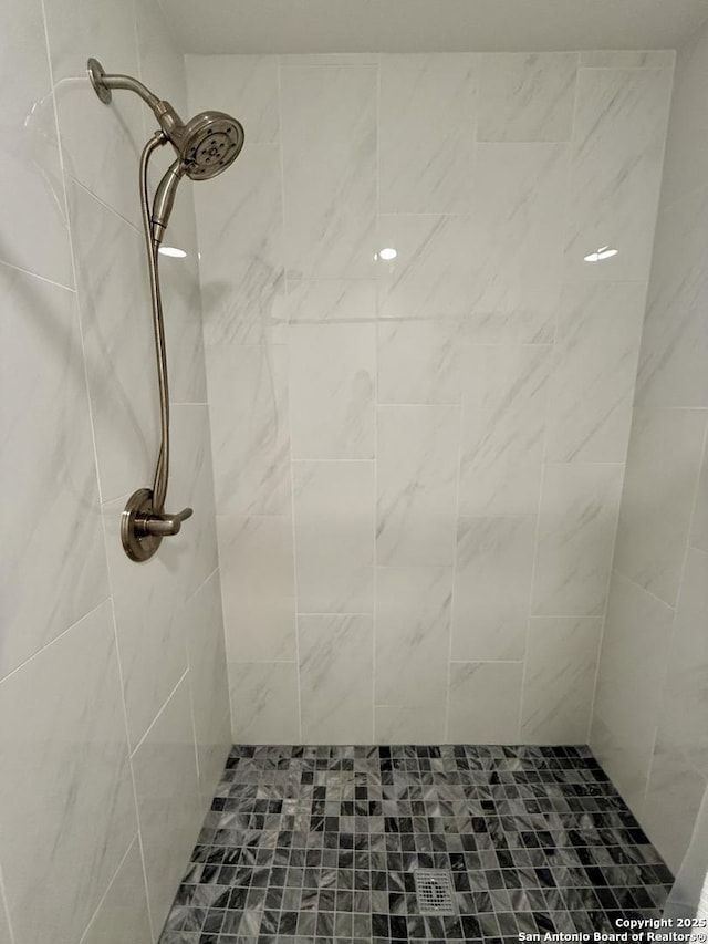 803 Leland, Kenedy, TX 78119 - bathroom with tiled shower