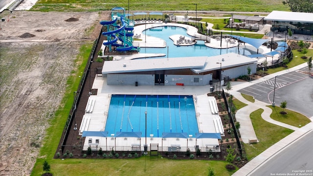 5798 Luciano Trl, Seguin, TX 78155 - aerial view of a pool