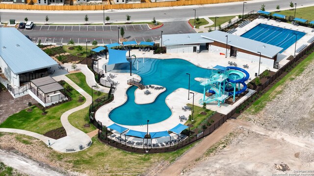5798 Luciano Trl, Seguin, TX 78155 - bird's eye view of a pool