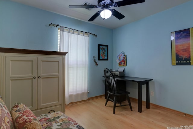 8822 Fernbrook, San Antonio, TX 78250 - office space featuring light wood-style floors and a ceiling fan