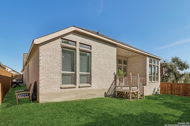 9032 Raven Pointe, San Antonio, TX 78255 - rear view of house featuring brick siding