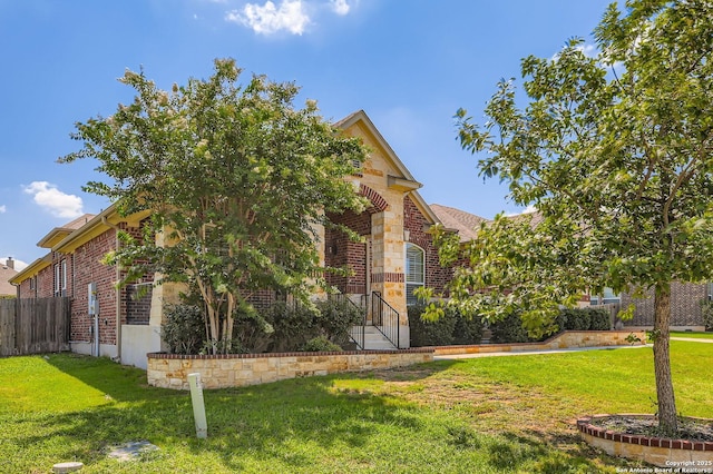 3342 Harvest, Marion, TX 78124 - view of front facade with brick siding