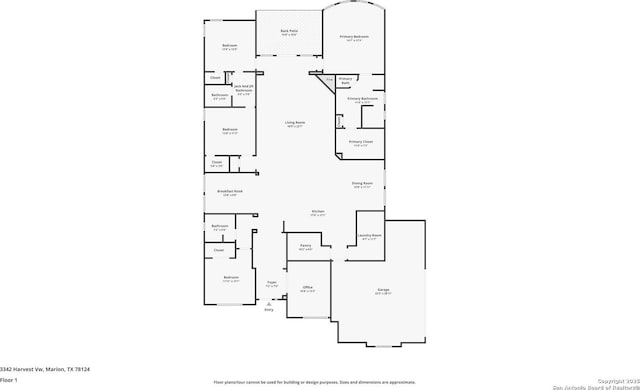 3342 Harvest, Marion, TX 78124 - view of floor plan / room layout