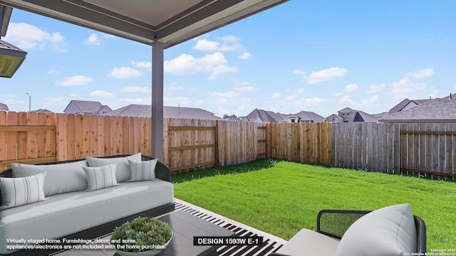 225 Alpine Lks, New Braunfels, TX 78130 - fenced backyard with an outdoor living space