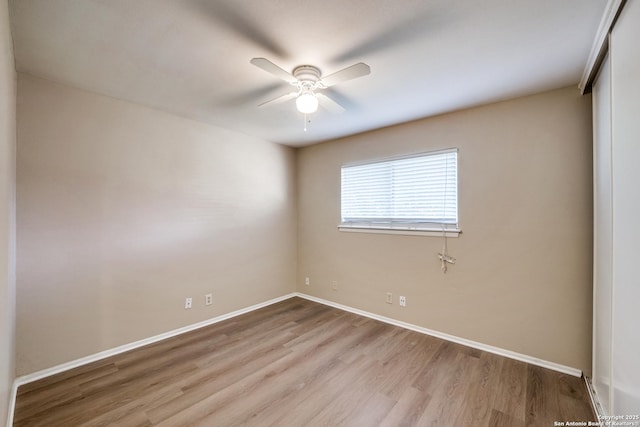 7334 Cherry Brk, San Antonio, TX 78238 - empty room featuring wood finished floors and ceiling fan