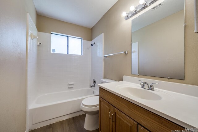 7334 Cherry Brk, San Antonio, TX 78238 - full bath with wood finished floors, vanity, and  shower combination