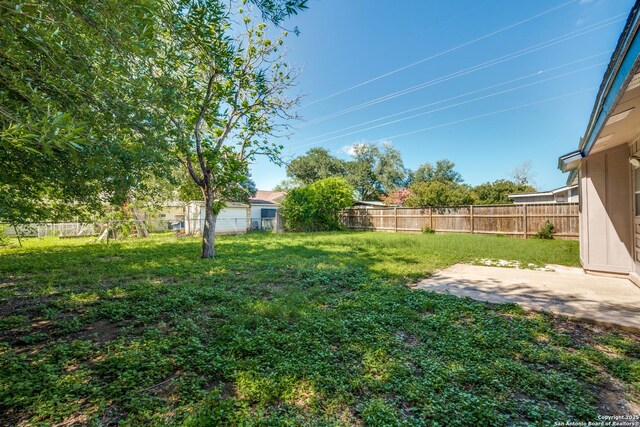 7334 Cherry Brk, San Antonio, TX 78238 - fenced backyard featuring a patio area