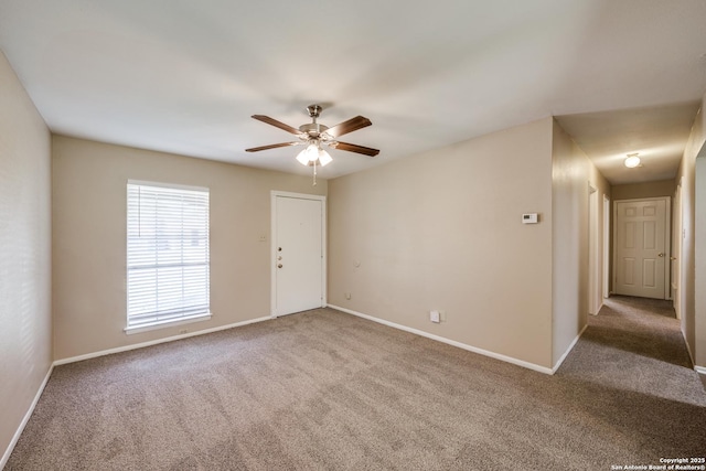 7334 Cherry Brk, San Antonio, TX 78238 - carpeted empty room featuring ceiling fan and baseboards