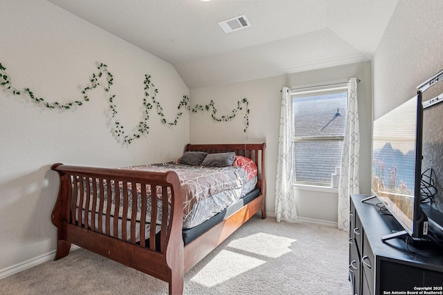 12108 Buckaroo Rnch, San Antonio, TX 78254 - bedroom with light carpet and lofted ceiling