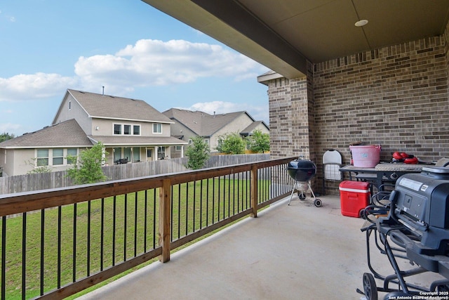 12108 Buckaroo Rnch, San Antonio, TX 78254 - balcony featuring a grill and a residential view