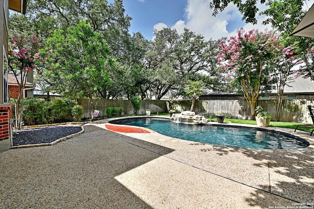 21539 Bubbling Crk, San Antonio, TX 78259 - view of swimming pool with a patio and a fenced backyard