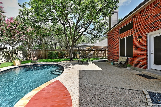 21539 Bubbling Crk, San Antonio, TX 78259 - view of pool with a fenced backyard and a patio area