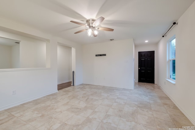 8438 Cordova Pt, San Antonio, TX 78252 - empty room featuring ceiling fan and recessed lighting