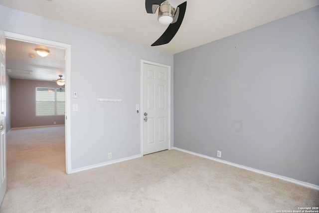 5124 Knollwood, Schertz, TX 78108 - empty room with a ceiling fan and light colored carpet