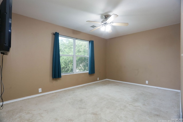 5124 Knollwood, Schertz, TX 78108 - empty room with a ceiling fan and carpet flooring