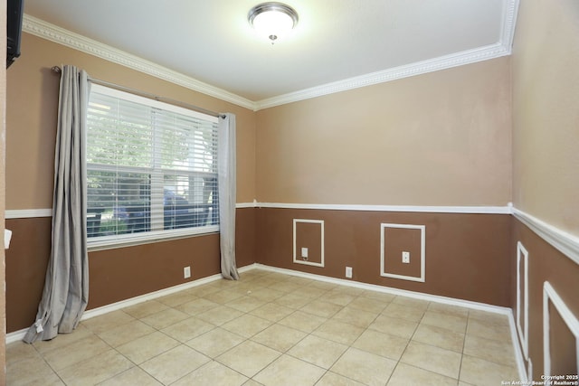 5124 Knollwood, Schertz, TX 78108 - unfurnished room with ornamental molding and light tile patterned floors
