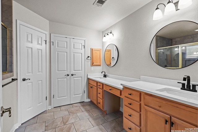 29732 Cojak Cir, Boerne, TX 78015 - full bath featuring double vanity and tiled shower