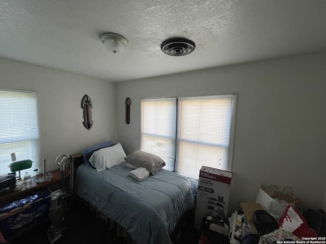203 Galway, San Antonio, TX 78223 - bedroom featuring multiple windows and a textured ceiling
